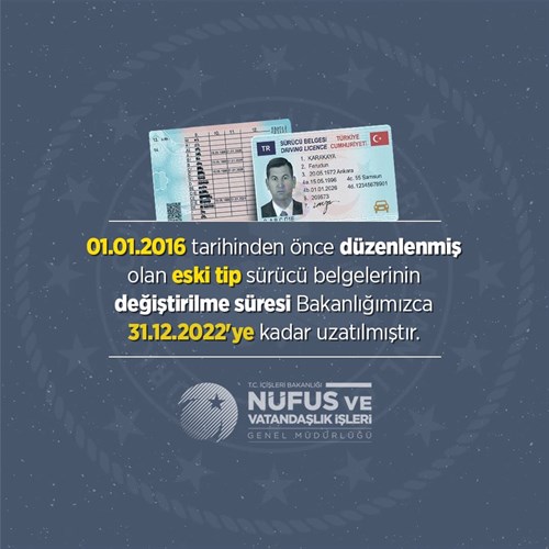 Eski Tip Sürücü Belgelerinin Son Günü Uzatıldı