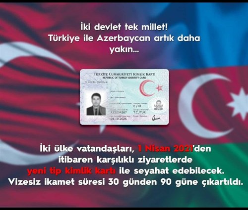 Azerbaycan'a Kimlikle Seyahat 1 Nisan'da Başlıyor