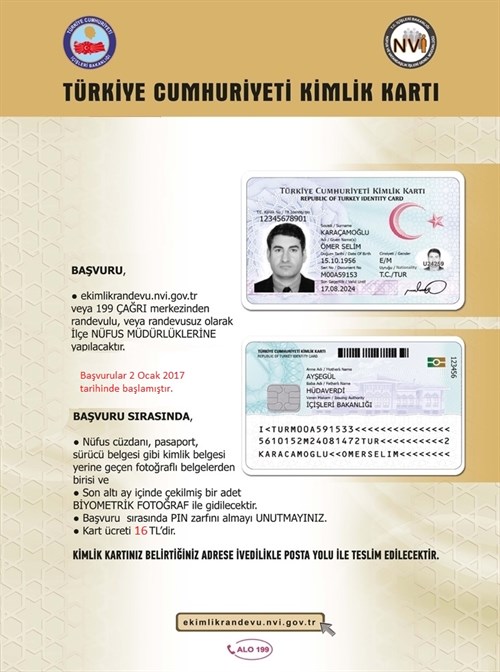 YENİ T.C. KİMLİK KARTI ÜCRETLERİ NE KADAR?